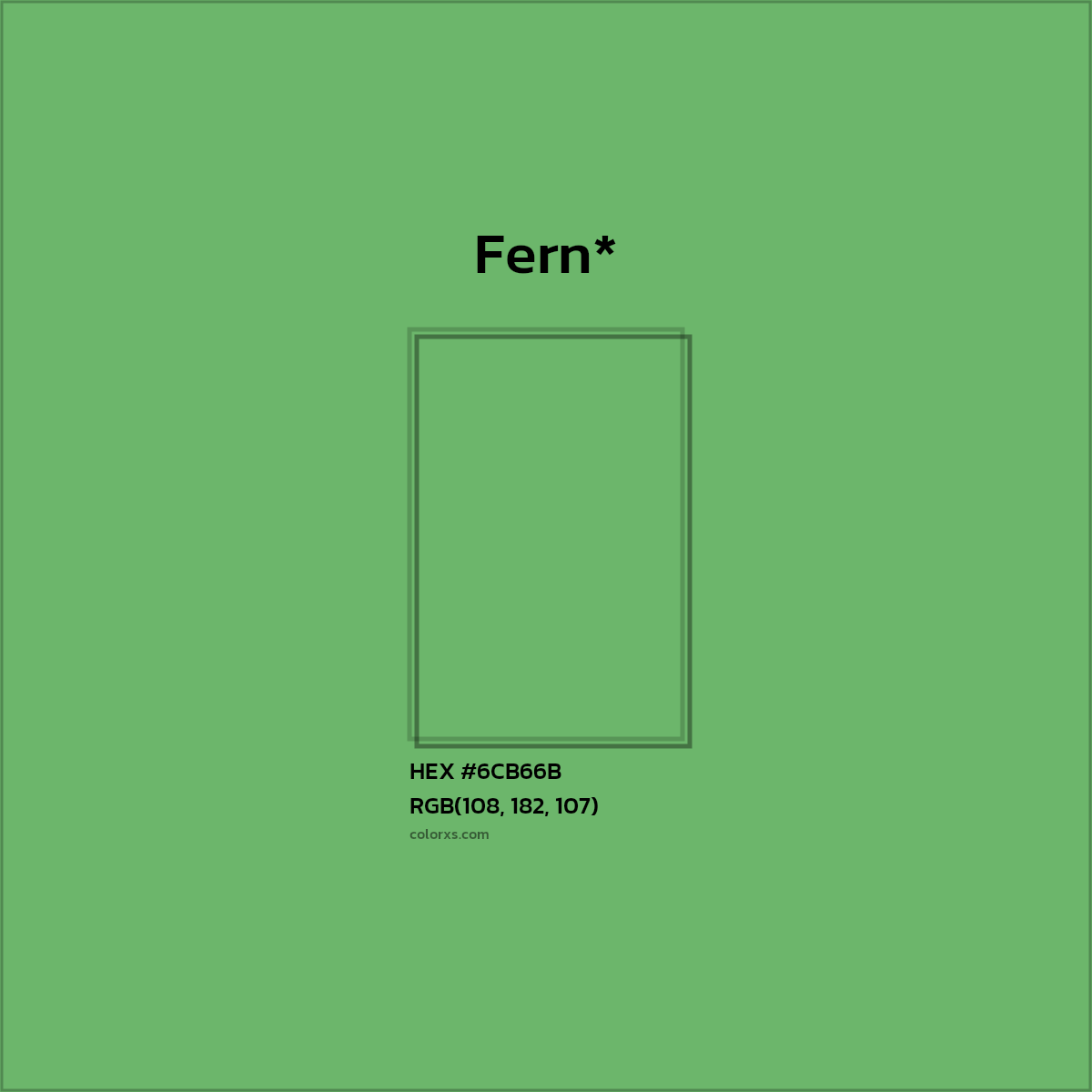 HEX #6CB66B Color Name, Color Code, Palettes, Similar Paints, Images