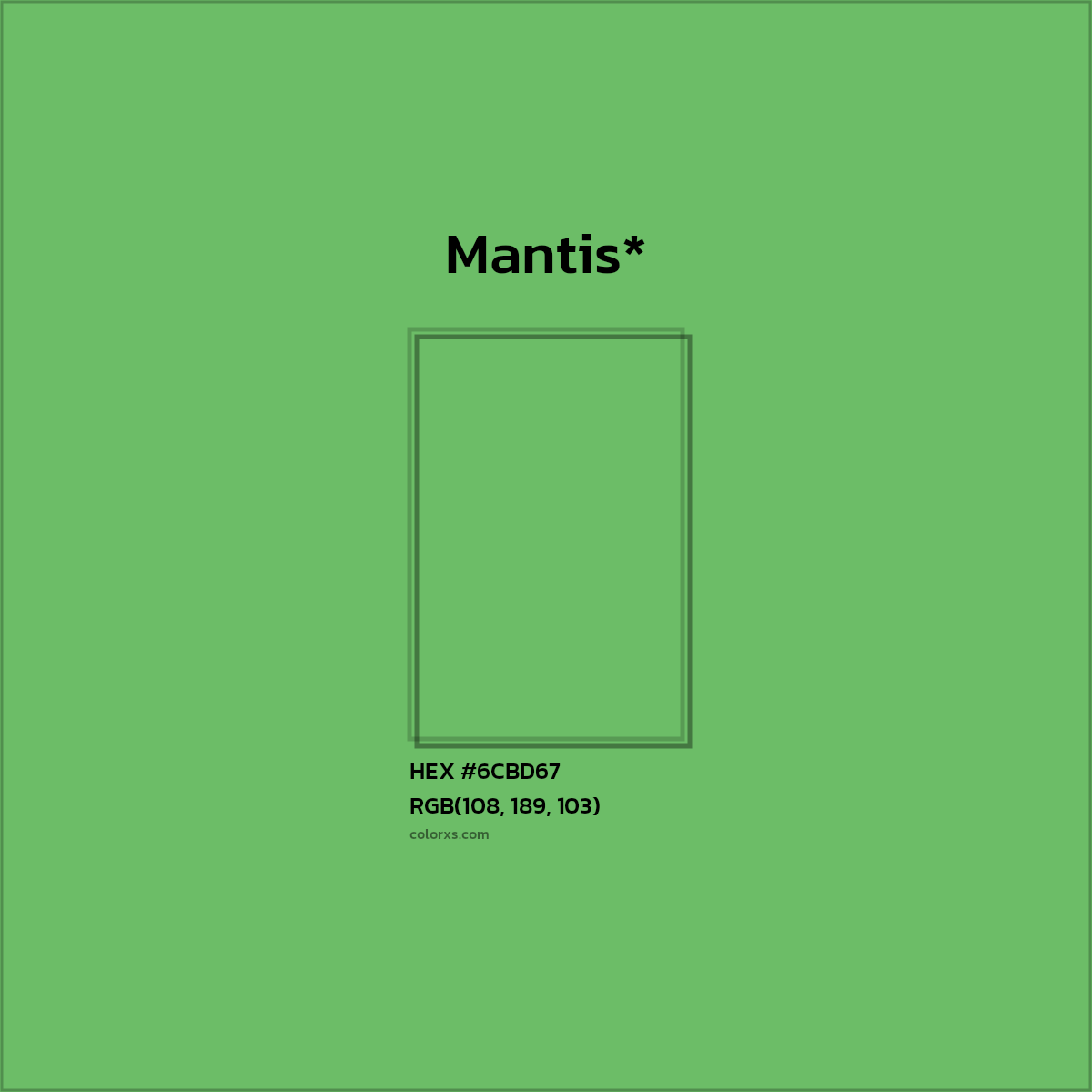 HEX #6CBD67 Color Name, Color Code, Palettes, Similar Paints, Images
