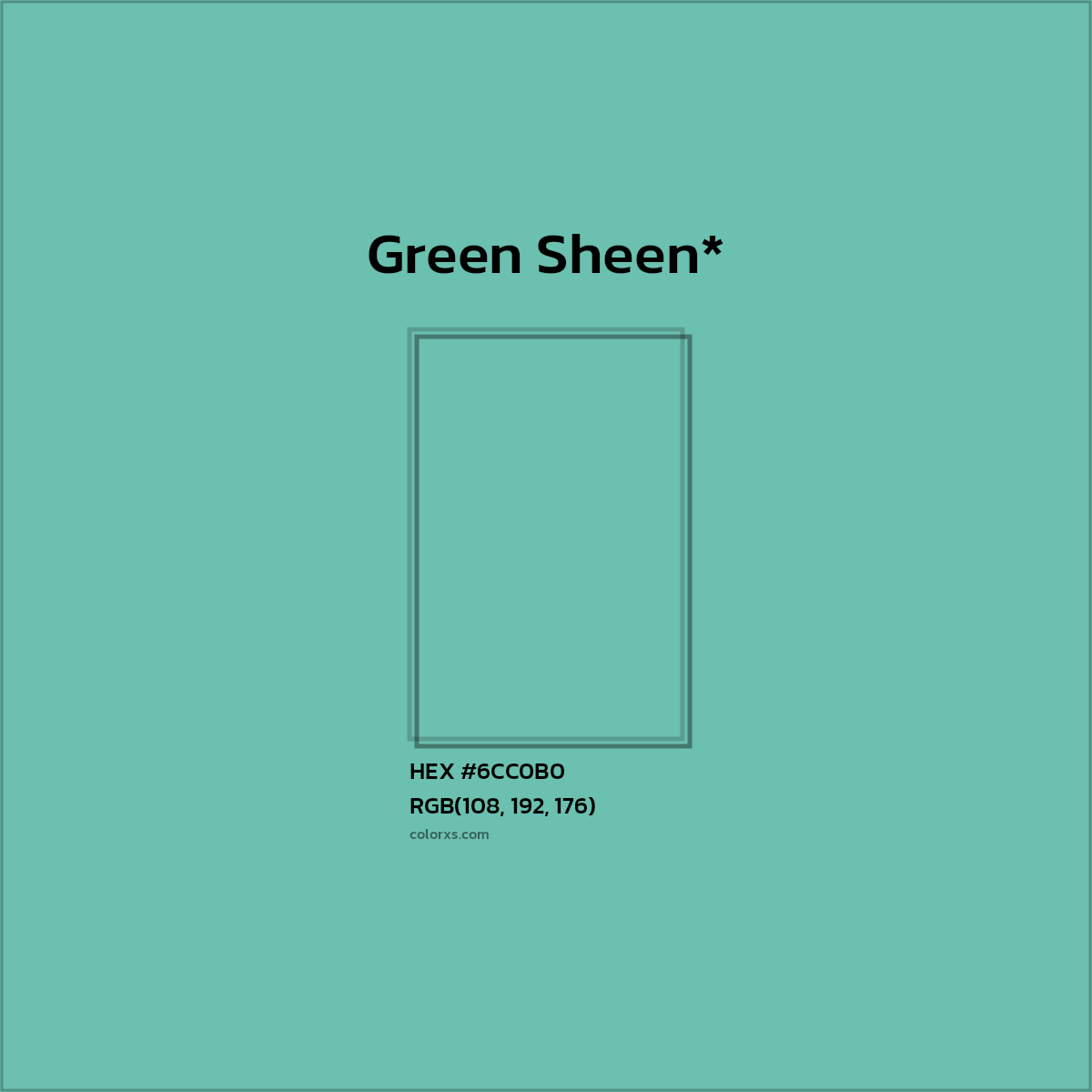 HEX #6CC0B0 Color Name, Color Code, Palettes, Similar Paints, Images