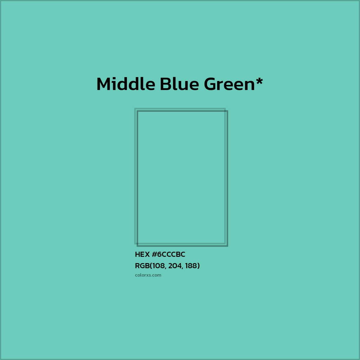 HEX #6CCCBC Color Name, Color Code, Palettes, Similar Paints, Images