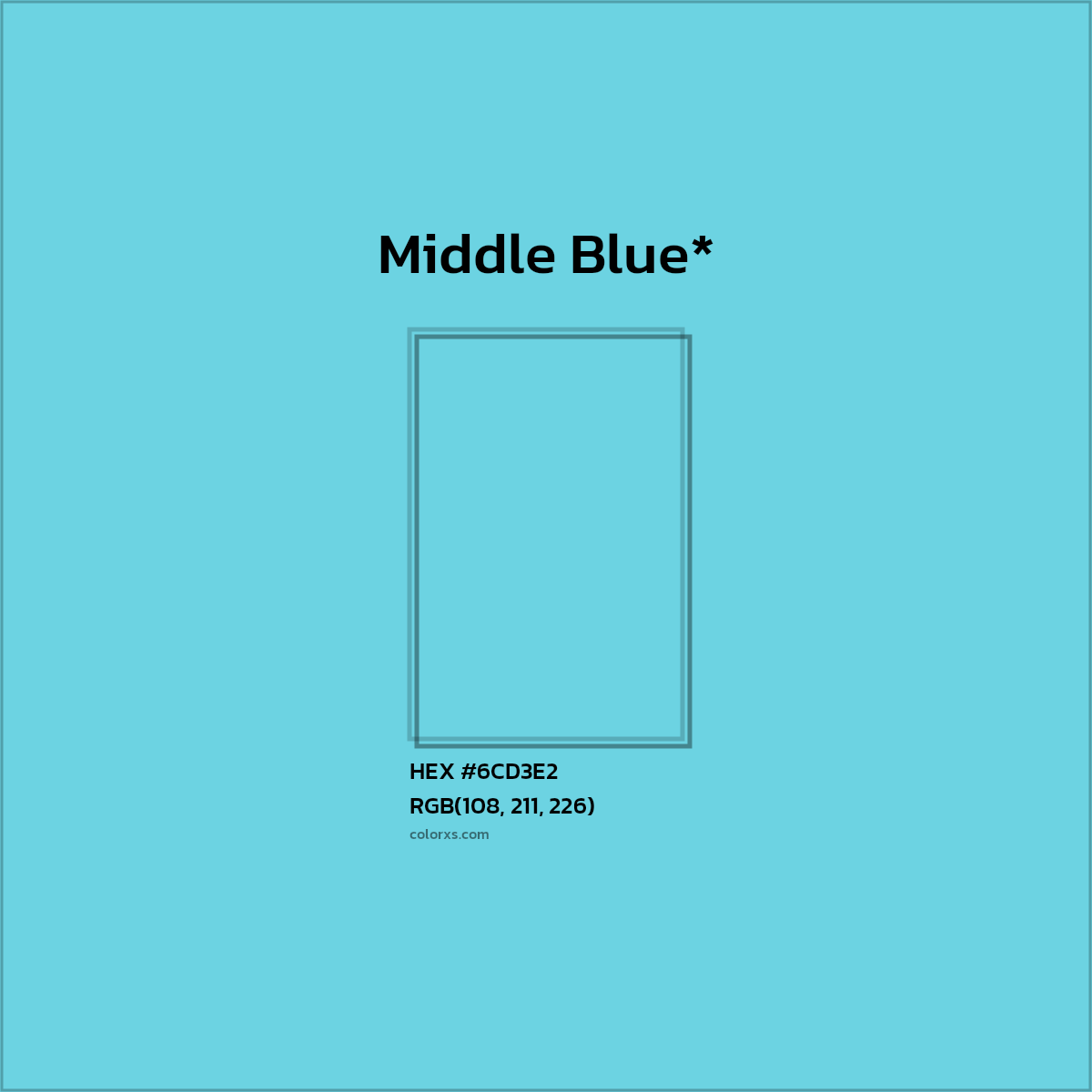 HEX #6CD3E2 Color Name, Color Code, Palettes, Similar Paints, Images