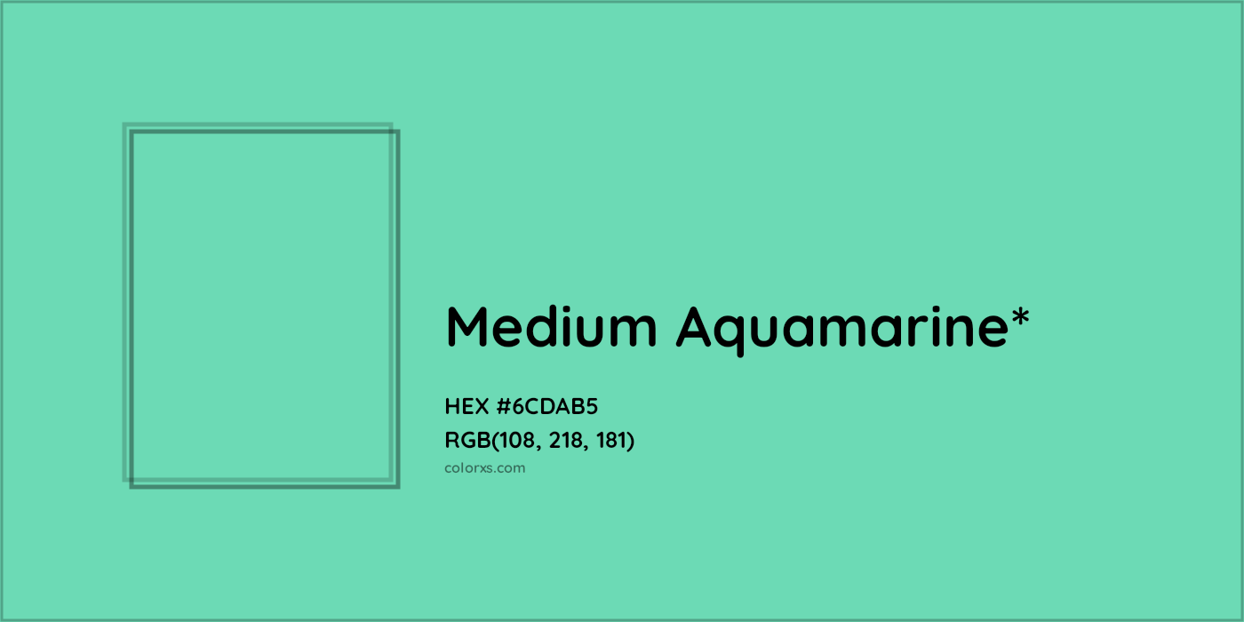 HEX #6CDAB5 Color Name, Color Code, Palettes, Similar Paints, Images