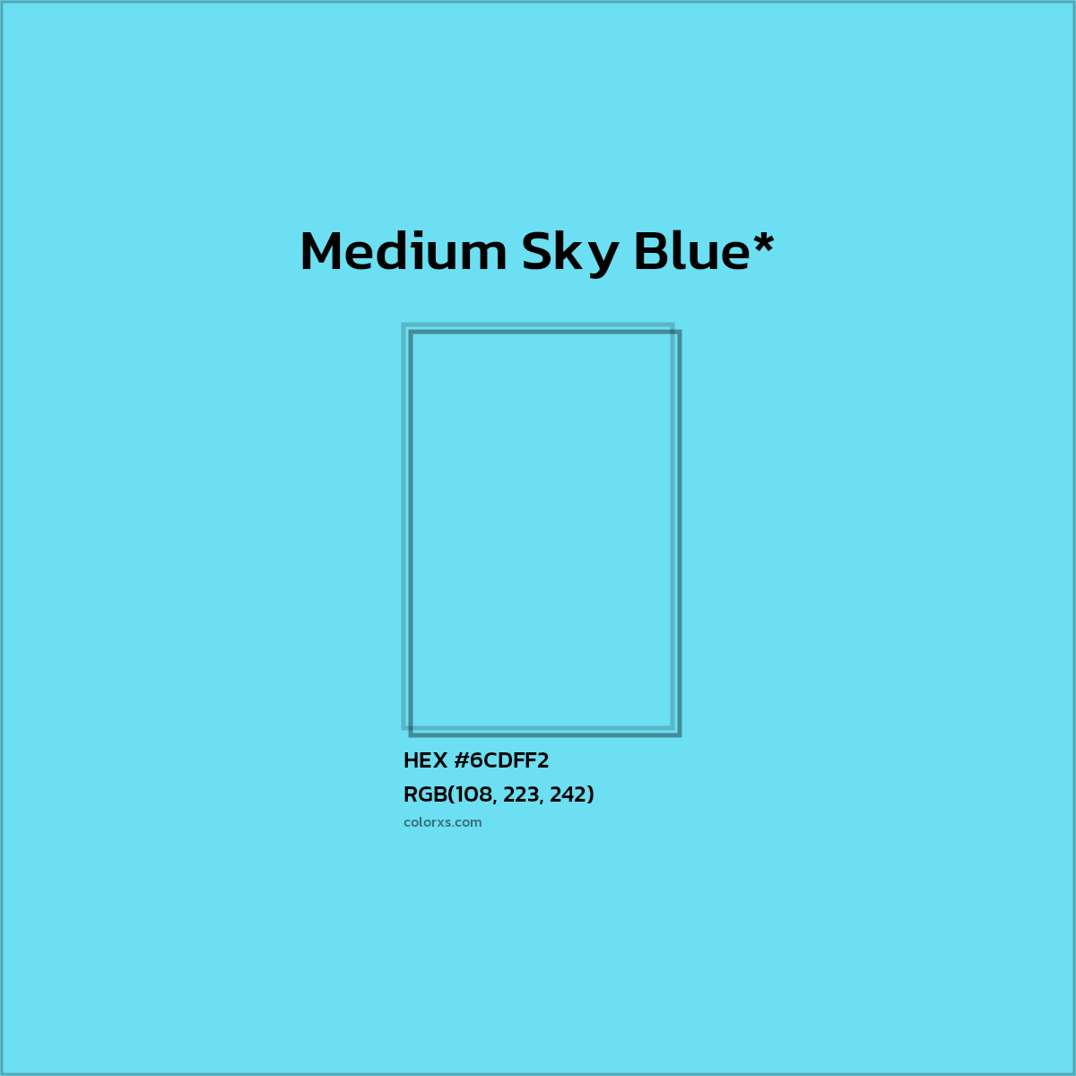 HEX #6CDFF2 Color Name, Color Code, Palettes, Similar Paints, Images