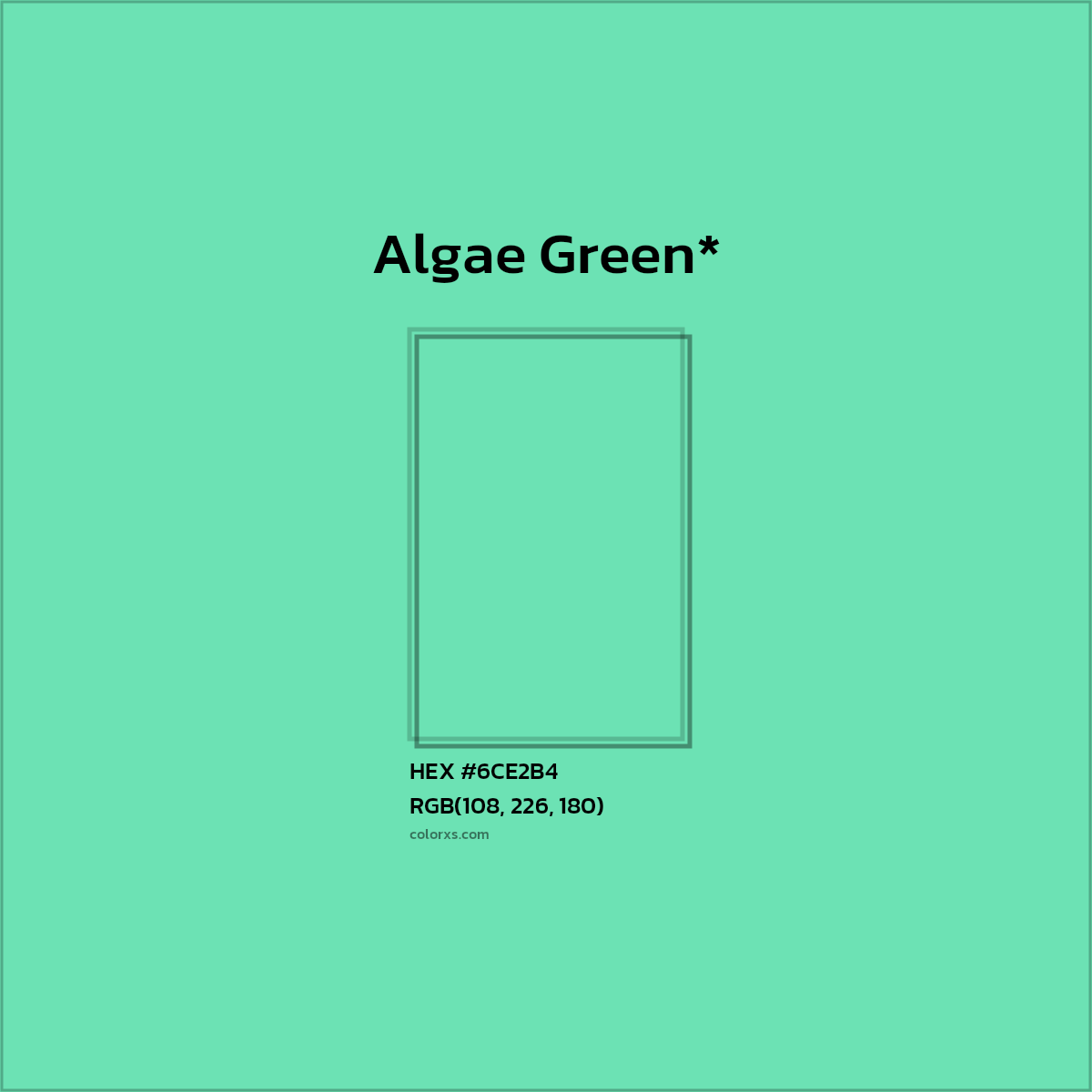 HEX #6CE2B4 Color Name, Color Code, Palettes, Similar Paints, Images