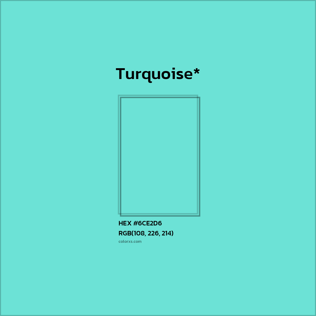 HEX #6CE2D6 Color Name, Color Code, Palettes, Similar Paints, Images