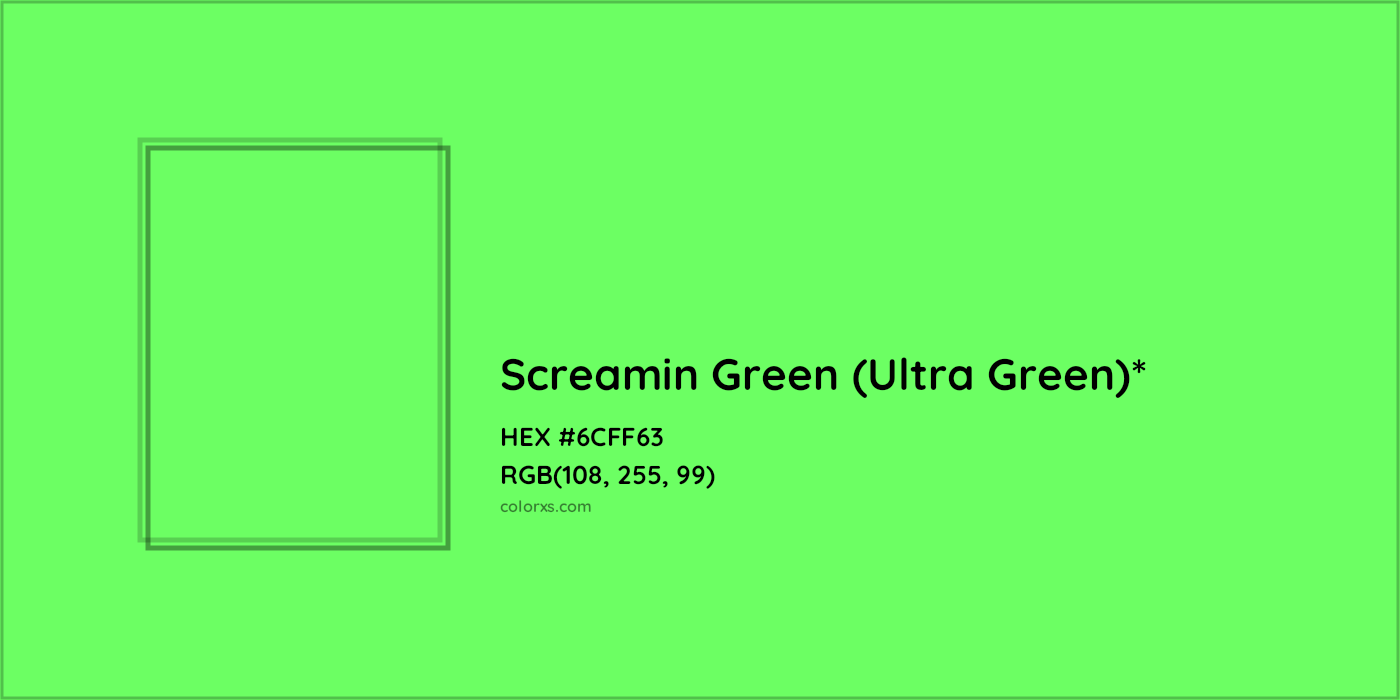 HEX #6CFF63 Color Name, Color Code, Palettes, Similar Paints, Images