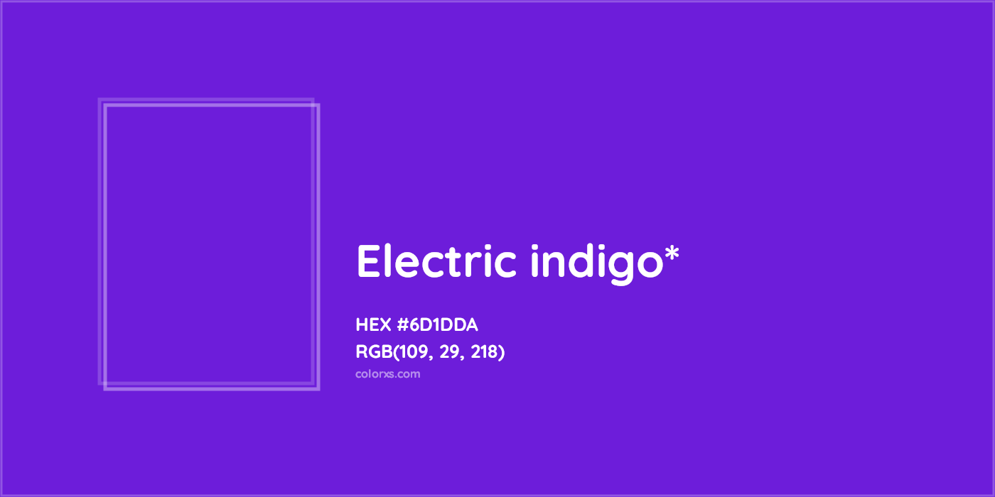 HEX #6D1DDA Color Name, Color Code, Palettes, Similar Paints, Images