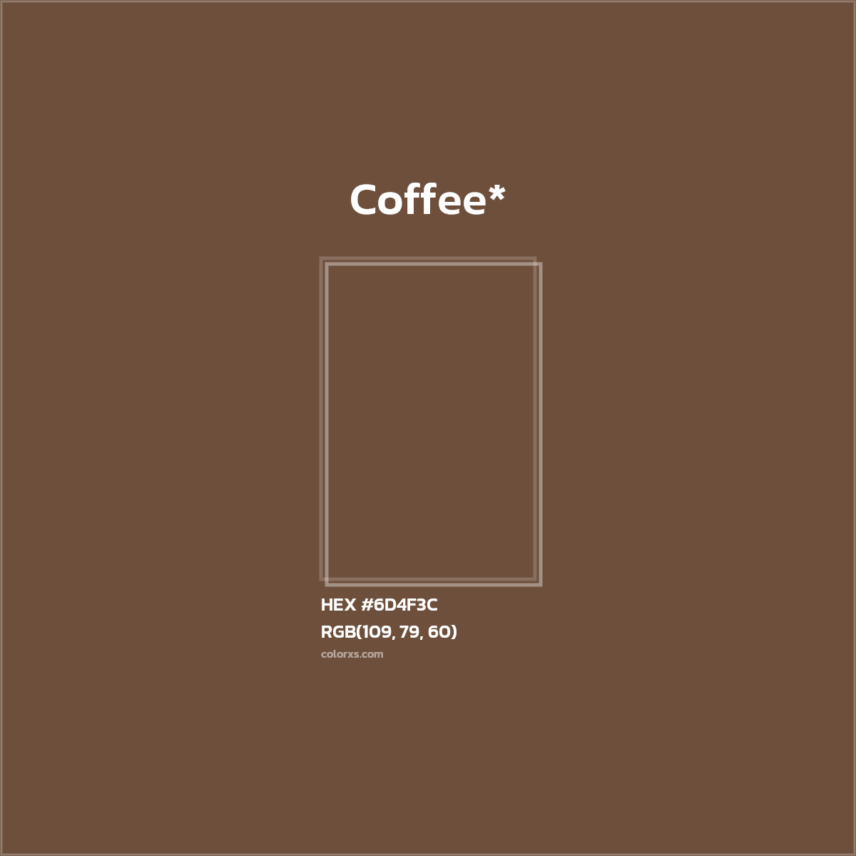 HEX #6D4F3C Color Name, Color Code, Palettes, Similar Paints, Images