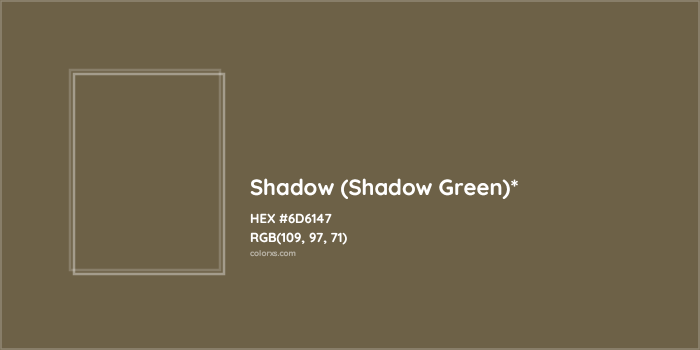 HEX #6D6147 Color Name, Color Code, Palettes, Similar Paints, Images