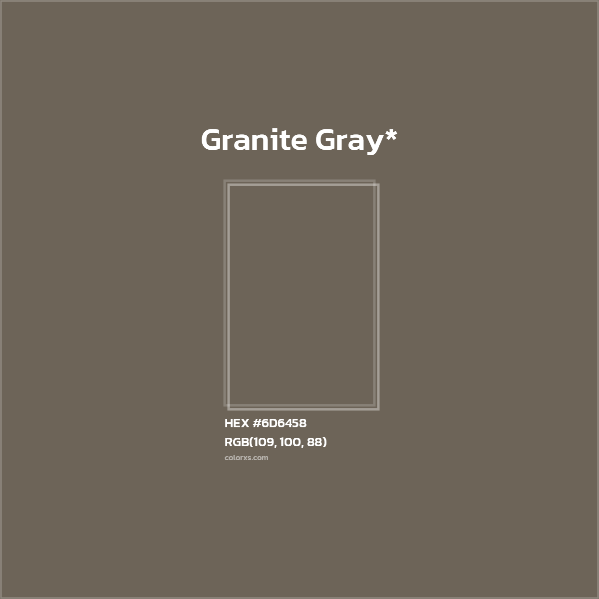 HEX #6D6458 Color Name, Color Code, Palettes, Similar Paints, Images