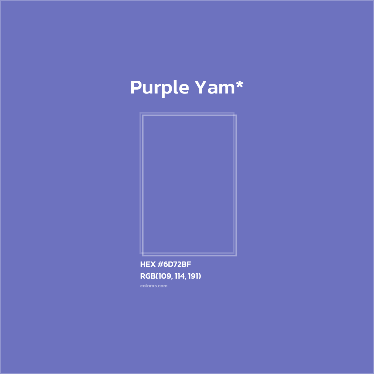 HEX #6D72BF Color Name, Color Code, Palettes, Similar Paints, Images