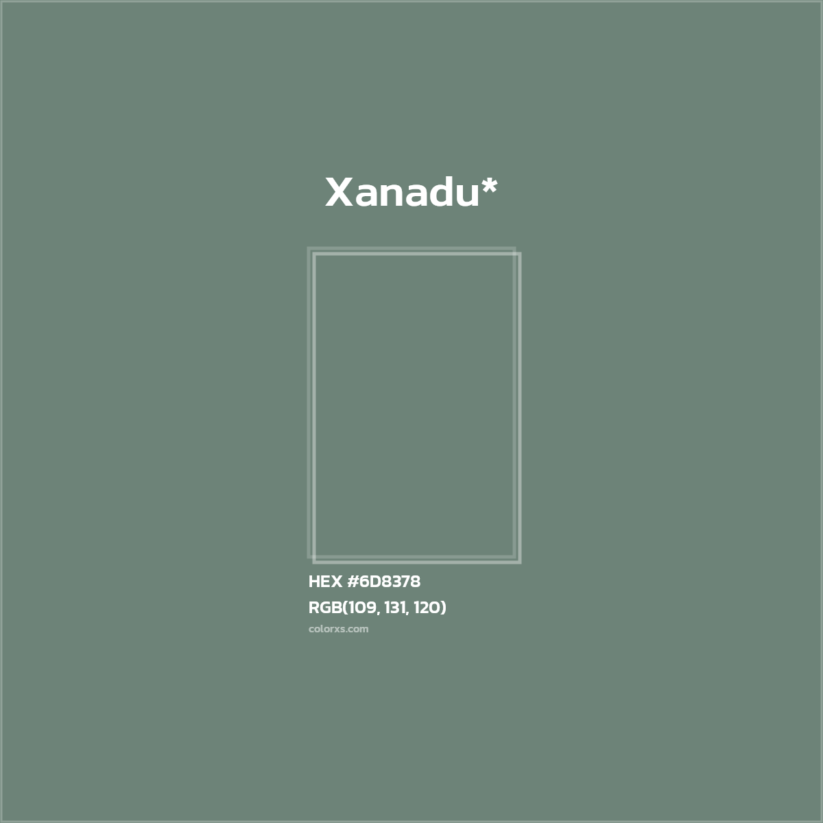 HEX #6D8378 Color Name, Color Code, Palettes, Similar Paints, Images