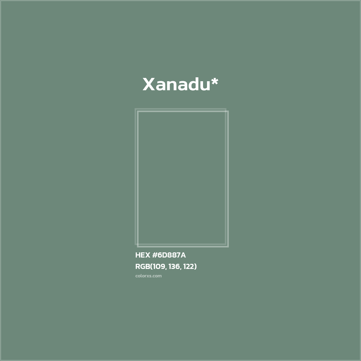 HEX #6D887A Color Name, Color Code, Palettes, Similar Paints, Images