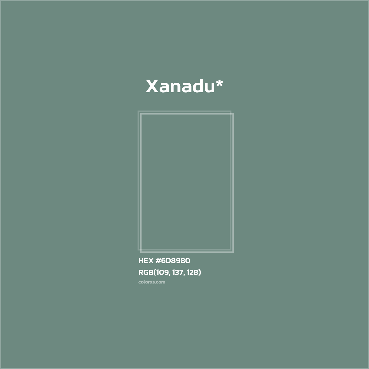 HEX #6D8980 Color Name, Color Code, Palettes, Similar Paints, Images