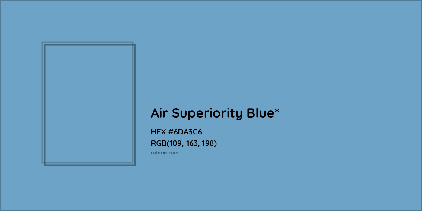 HEX #6DA3C6 Color Name, Color Code, Palettes, Similar Paints, Images