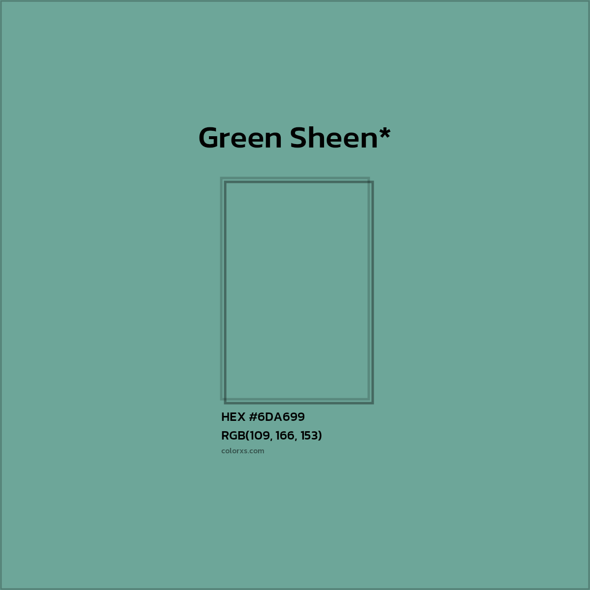 HEX #6DA699 Color Name, Color Code, Palettes, Similar Paints, Images