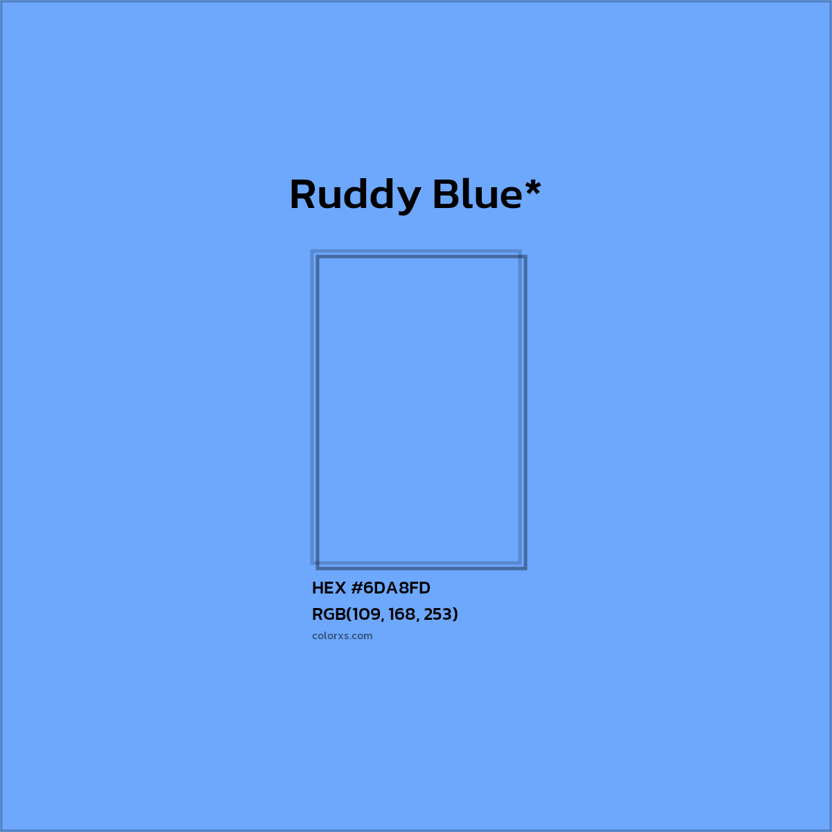 HEX #6DA8FD Color Name, Color Code, Palettes, Similar Paints, Images