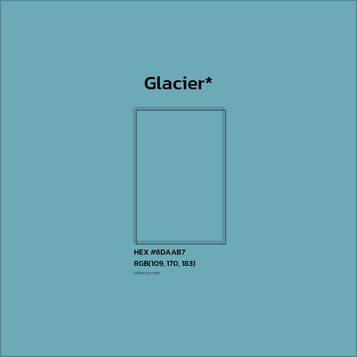 HEX #6DAAB7 Color Name, Color Code, Palettes, Similar Paints, Images