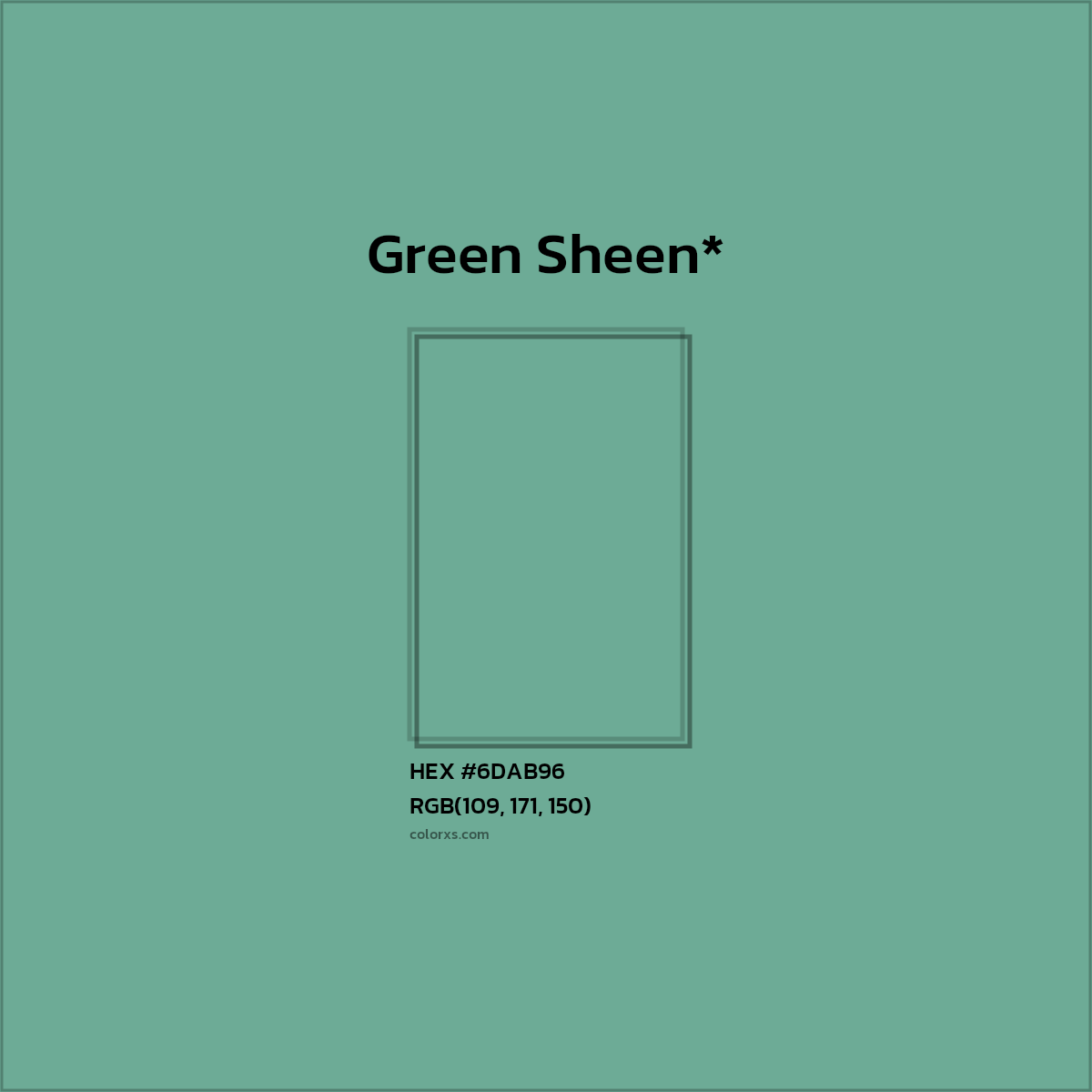 HEX #6DAB96 Color Name, Color Code, Palettes, Similar Paints, Images