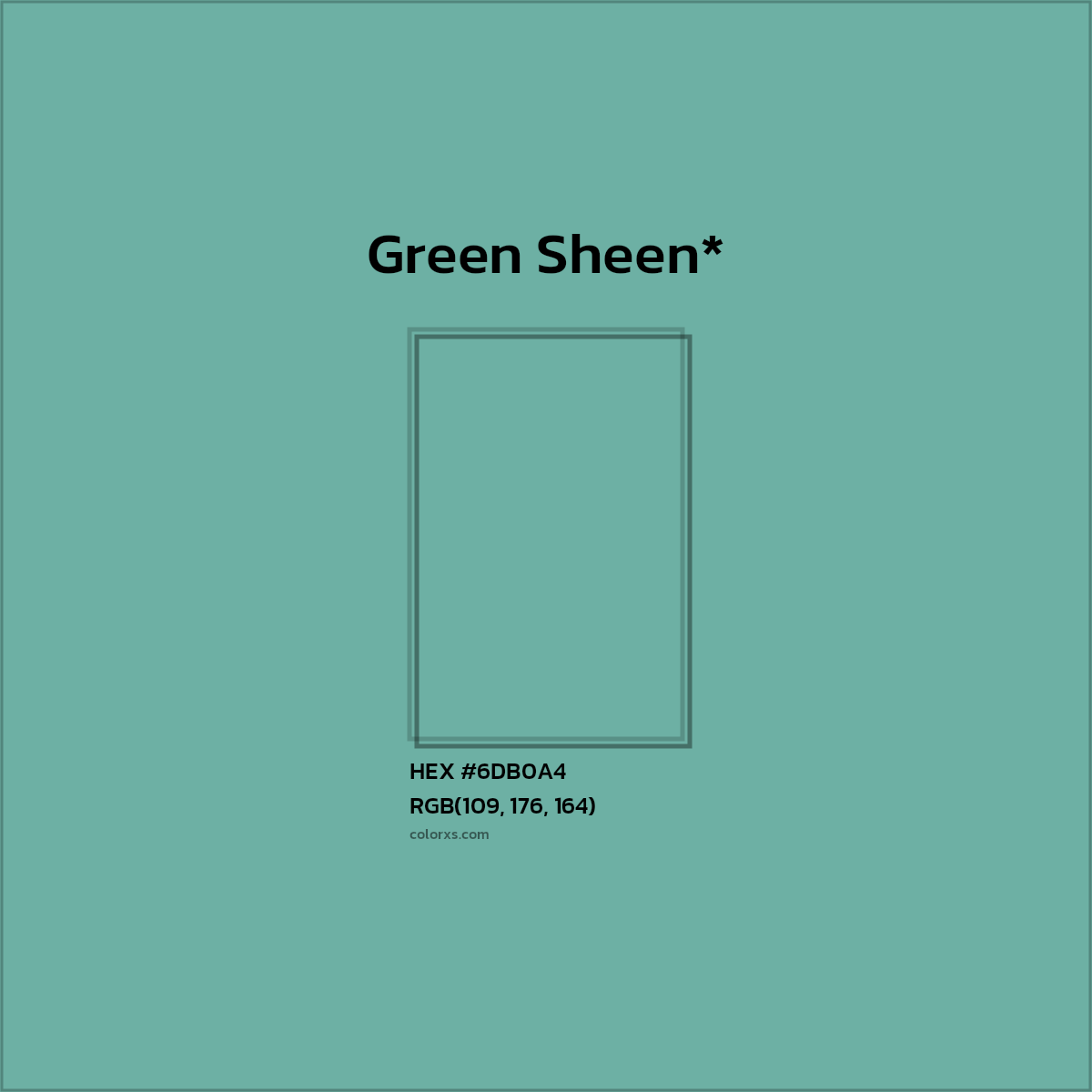 HEX #6DB0A4 Color Name, Color Code, Palettes, Similar Paints, Images