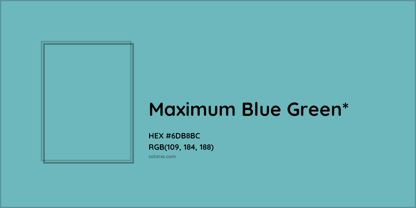 HEX #6DB8BC Color Name, Color Code, Palettes, Similar Paints, Images