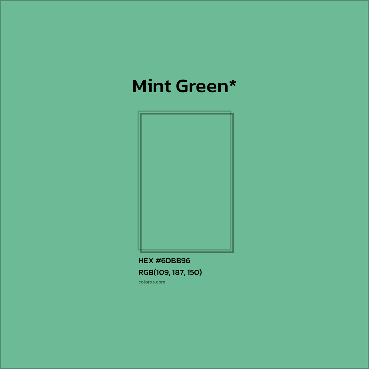 HEX #6DBB96 Color Name, Color Code, Palettes, Similar Paints, Images