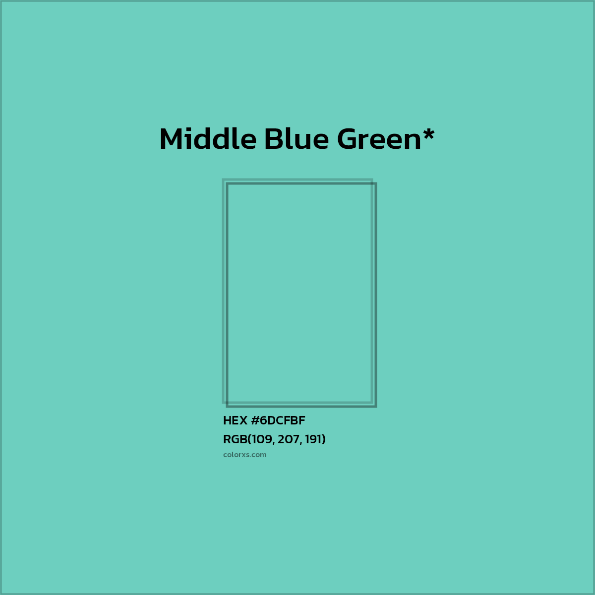 HEX #6DCFBF Color Name, Color Code, Palettes, Similar Paints, Images