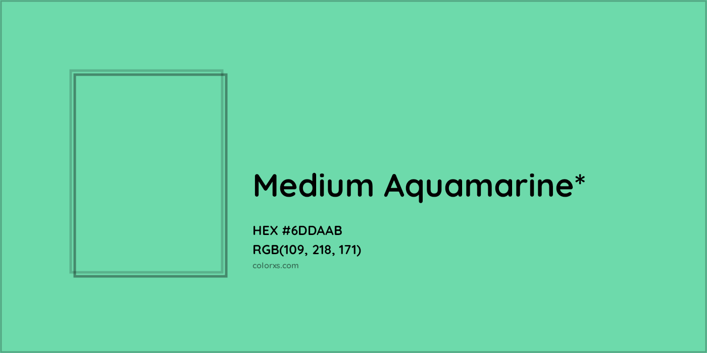 HEX #6DDAAB Color Name, Color Code, Palettes, Similar Paints, Images