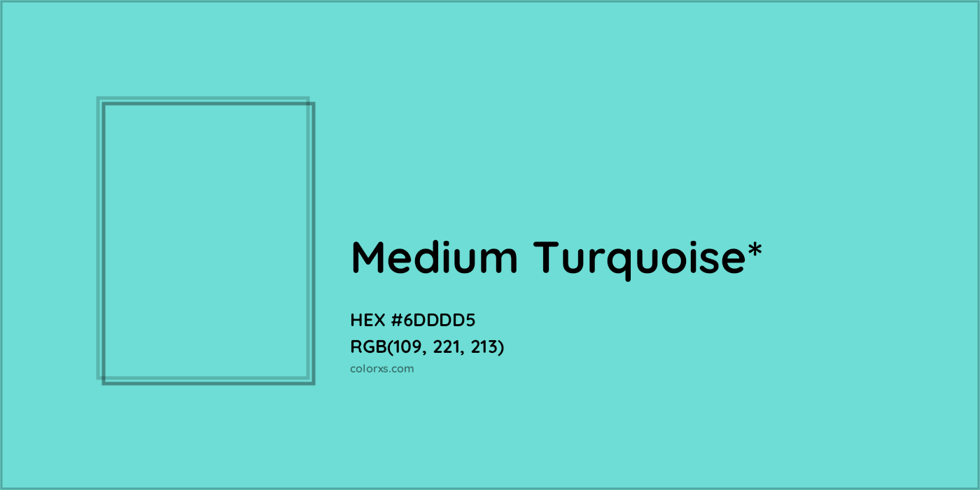 HEX #6DDDD5 Color Name, Color Code, Palettes, Similar Paints, Images