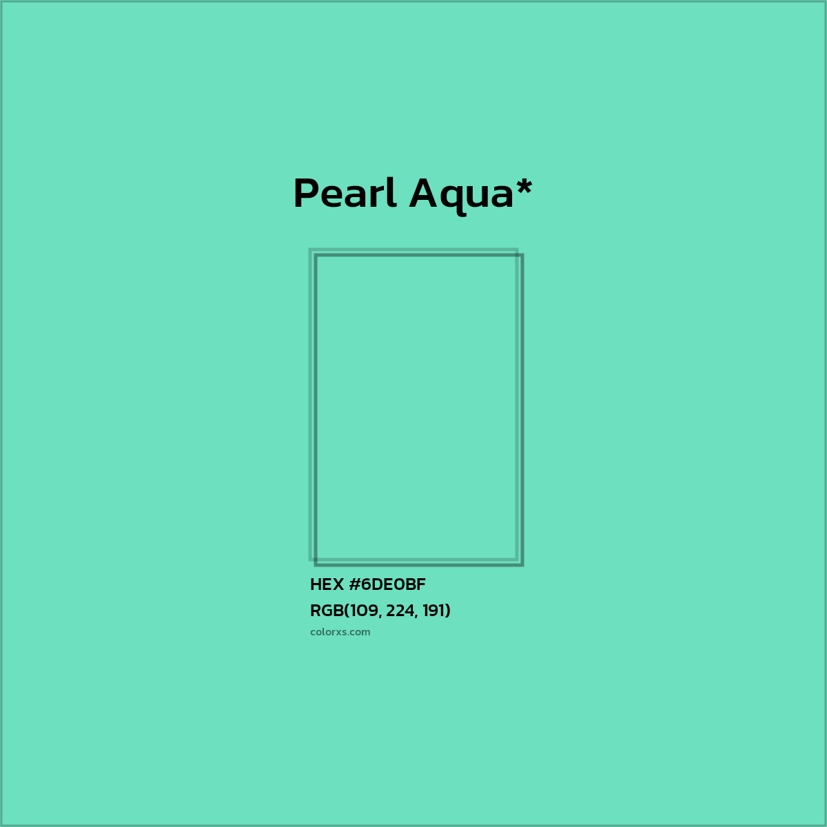 HEX #6DE0BF Color Name, Color Code, Palettes, Similar Paints, Images