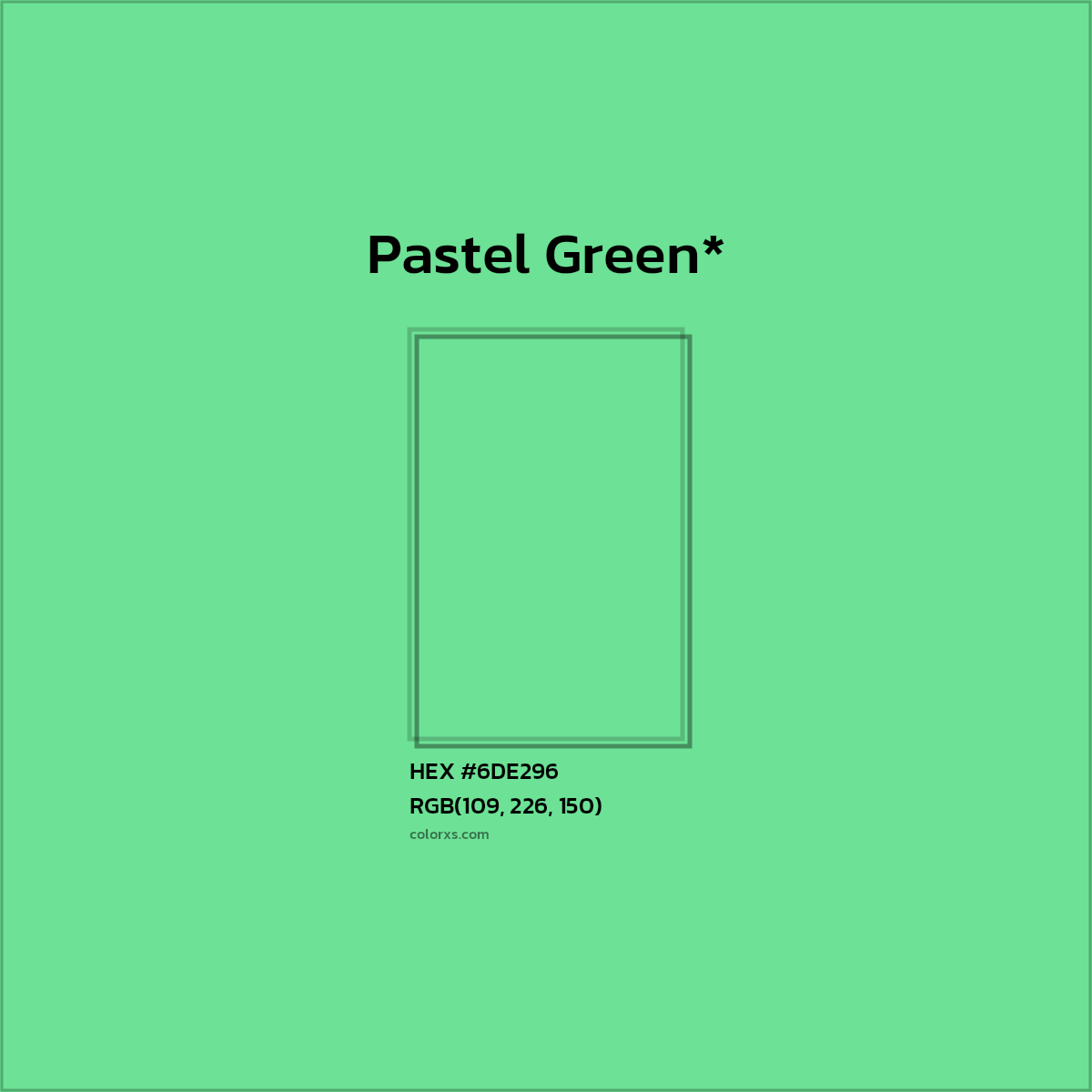 HEX #6DE296 Color Name, Color Code, Palettes, Similar Paints, Images