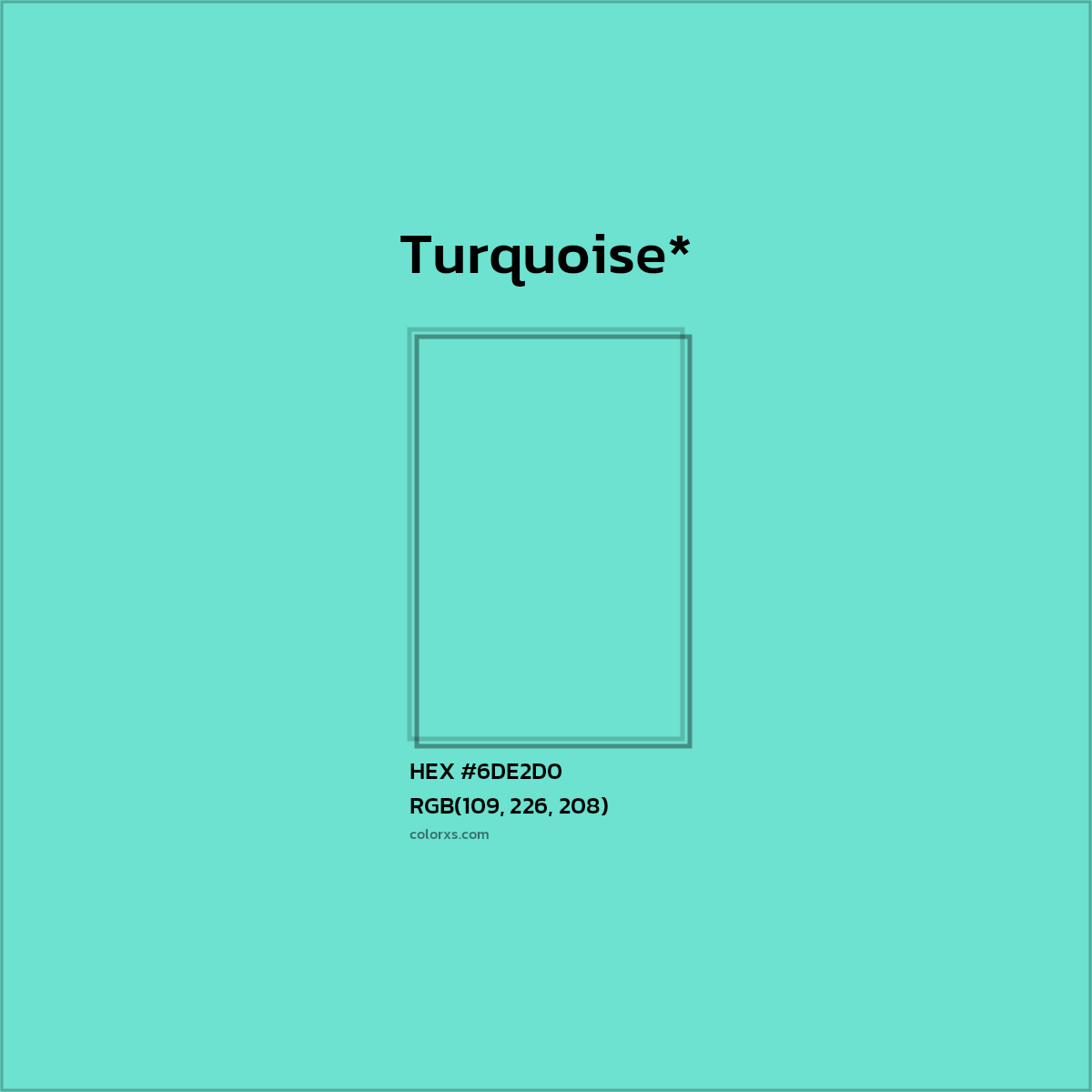 HEX #6DE2D0 Color Name, Color Code, Palettes, Similar Paints, Images