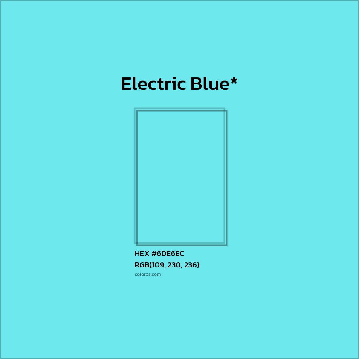 HEX #6DE6EC Color Name, Color Code, Palettes, Similar Paints, Images