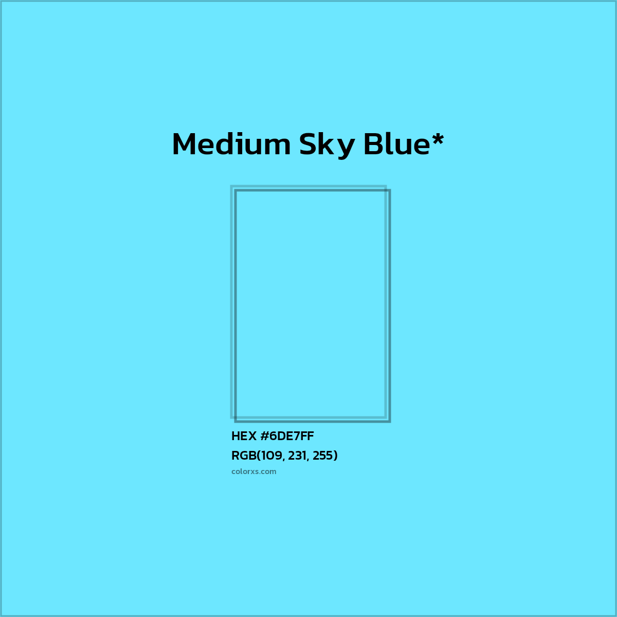 HEX #6DE7FF Color Name, Color Code, Palettes, Similar Paints, Images