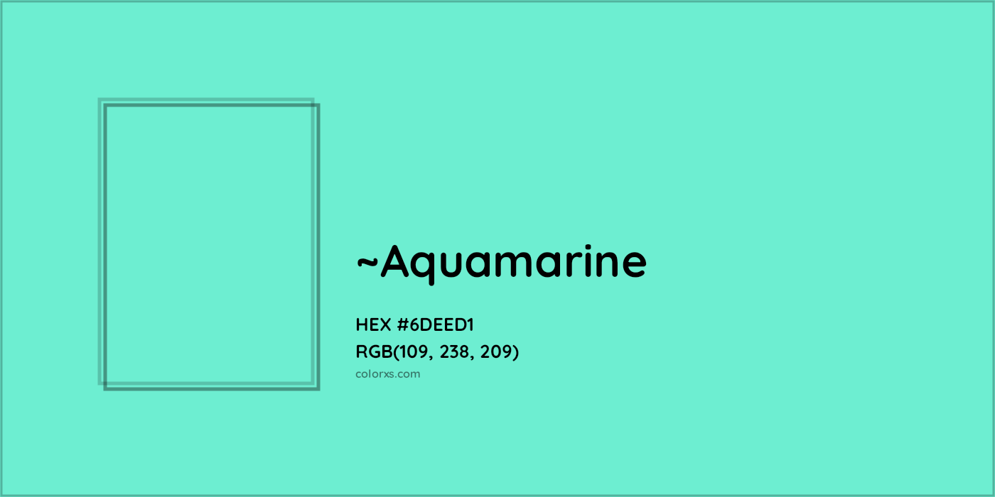 HEX #6DEED1 Color Name, Color Code, Palettes, Similar Paints, Images