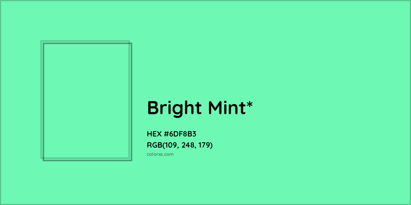HEX #6DF8B3 Color Name, Color Code, Palettes, Similar Paints, Images