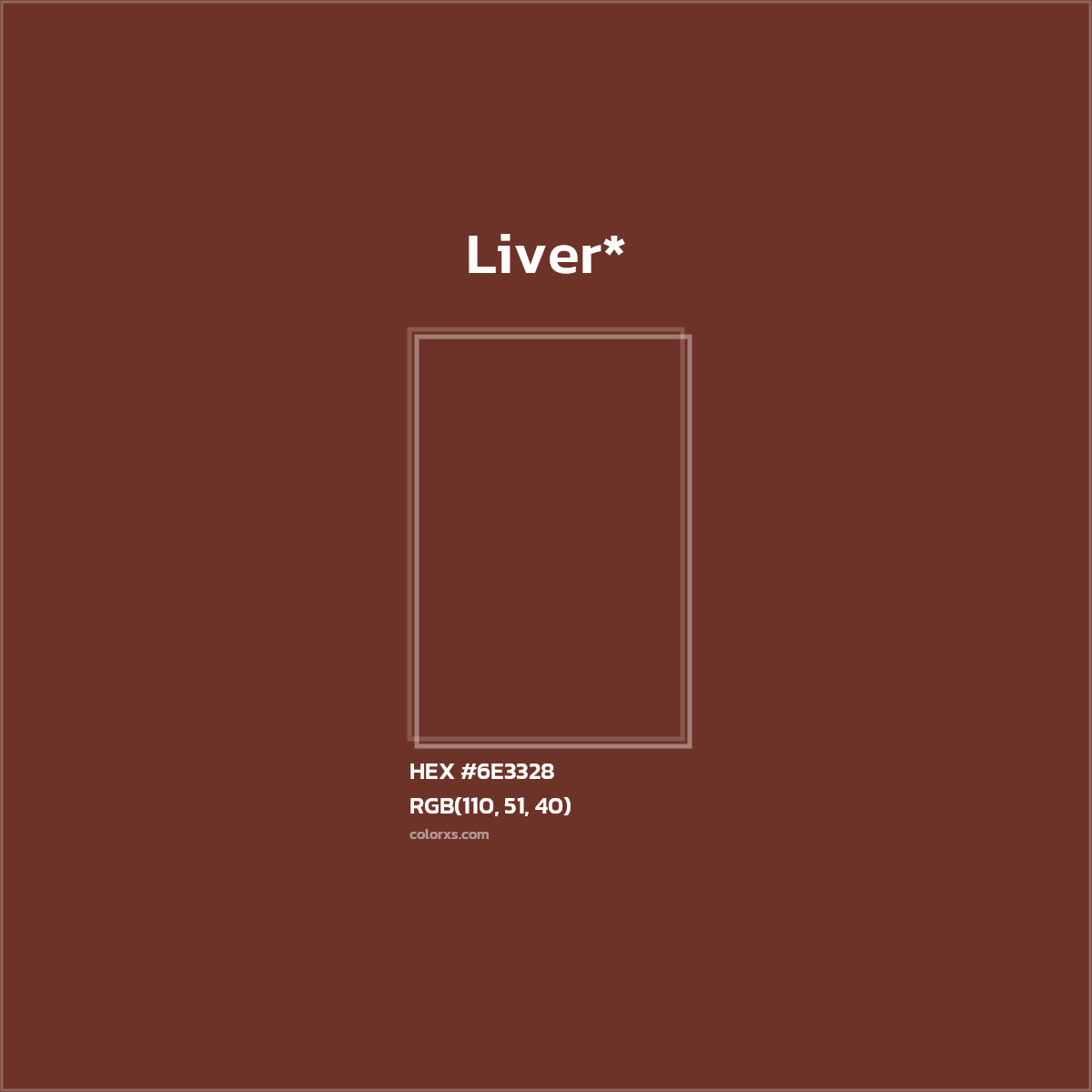 HEX #6E3328 Color Name, Color Code, Palettes, Similar Paints, Images