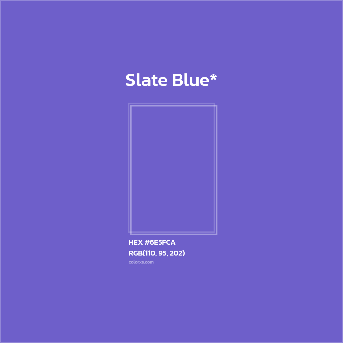 HEX #6E5FCA Color Name, Color Code, Palettes, Similar Paints, Images