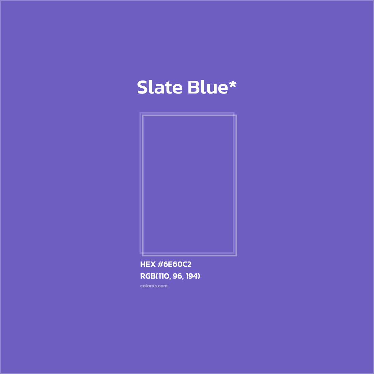 HEX #6E60C2 Color Name, Color Code, Palettes, Similar Paints, Images