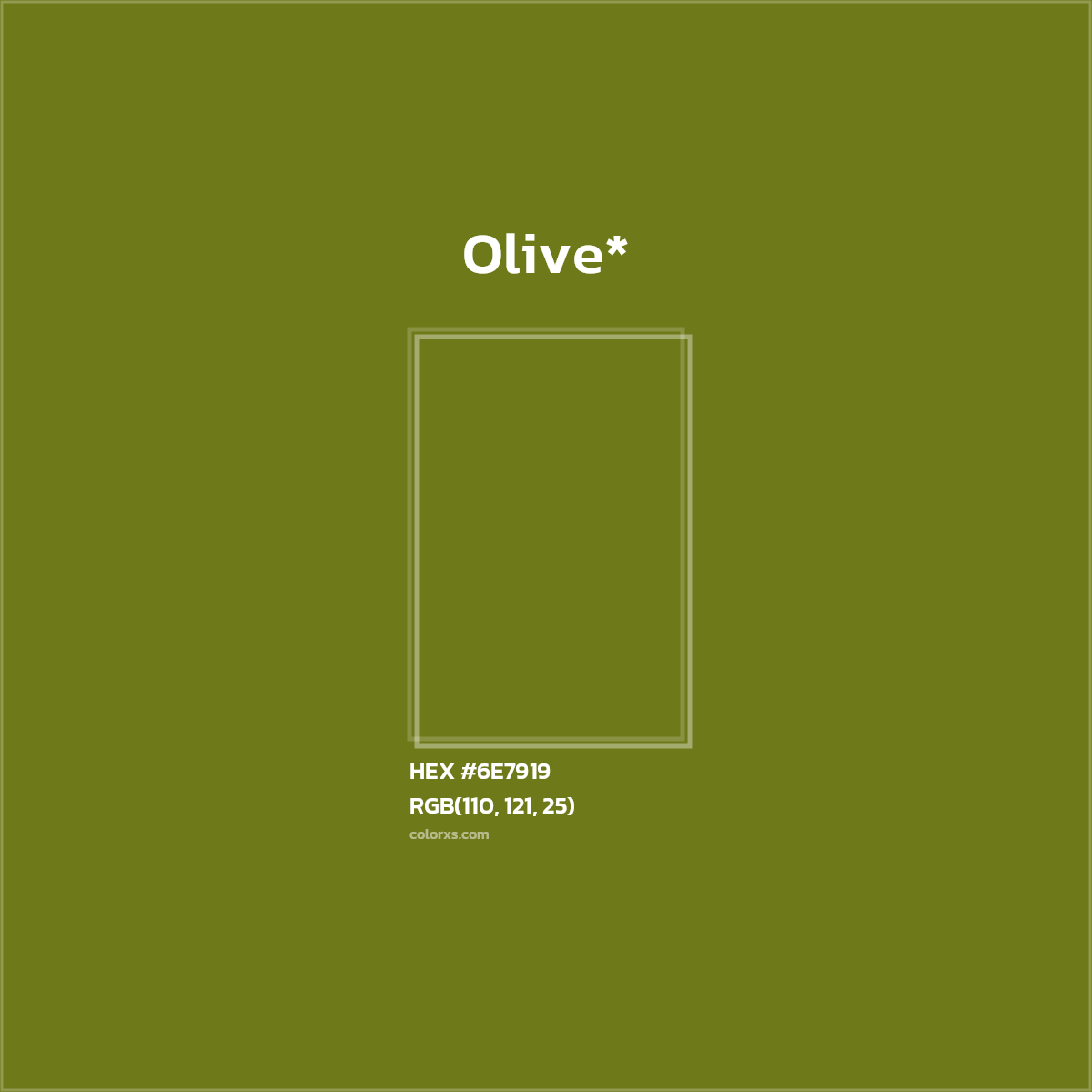 HEX #6E7919 Color Name, Color Code, Palettes, Similar Paints, Images