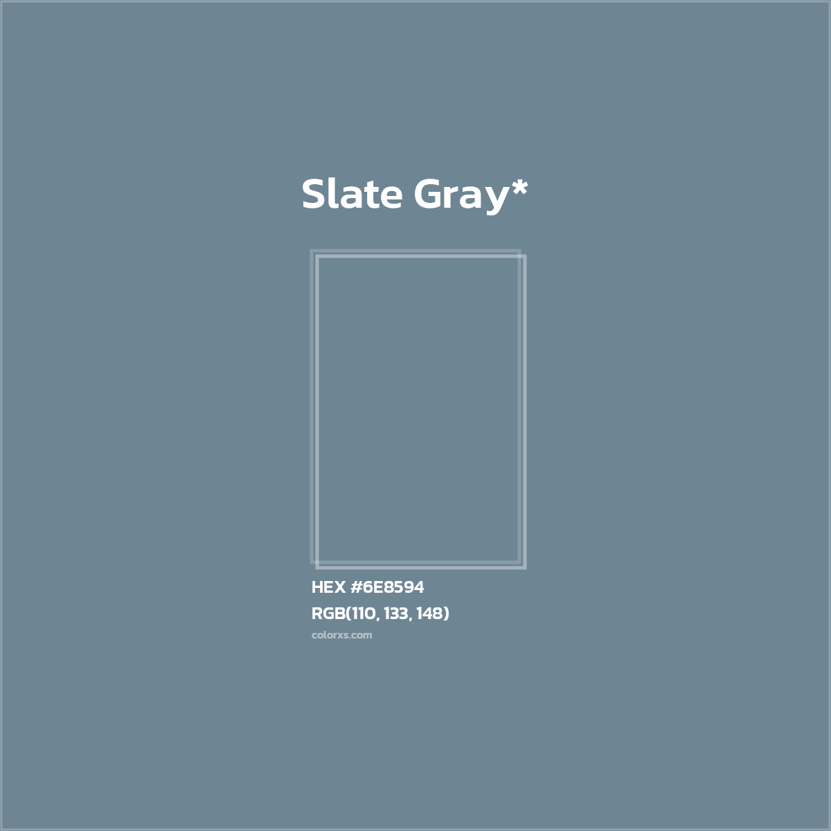 HEX #6E8594 Color Name, Color Code, Palettes, Similar Paints, Images