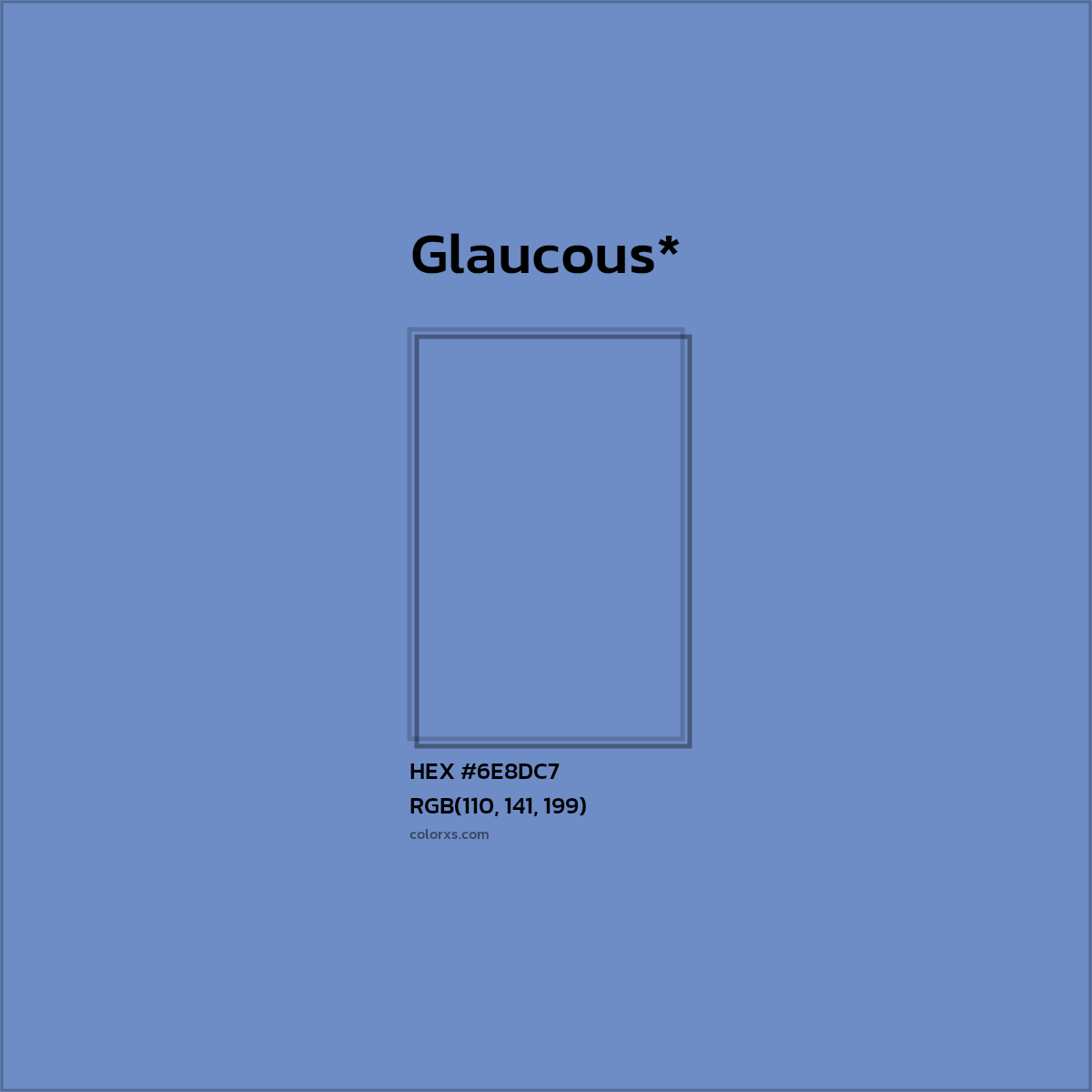 HEX #6E8DC7 Color Name, Color Code, Palettes, Similar Paints, Images