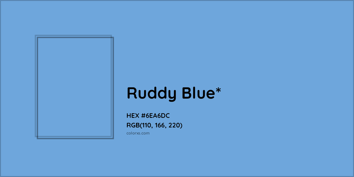 HEX #6EA6DC Color Name, Color Code, Palettes, Similar Paints, Images