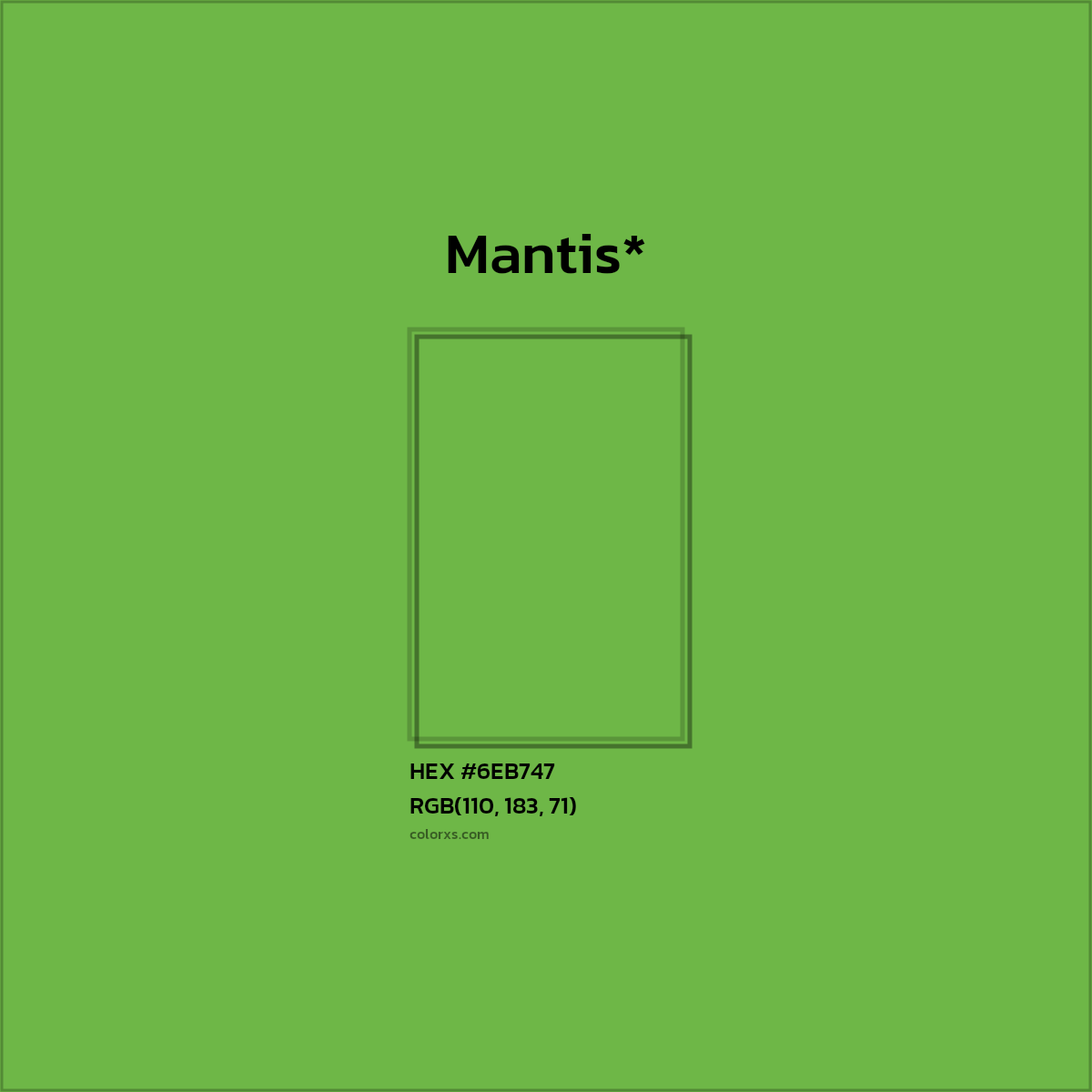 HEX #6EB747 Color Name, Color Code, Palettes, Similar Paints, Images