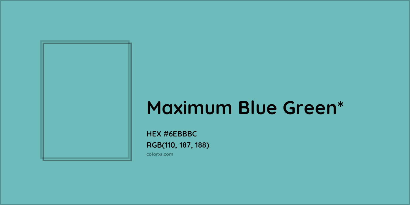 HEX #6EBBBC Color Name, Color Code, Palettes, Similar Paints, Images