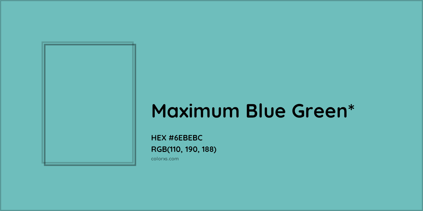 HEX #6EBEBC Color Name, Color Code, Palettes, Similar Paints, Images