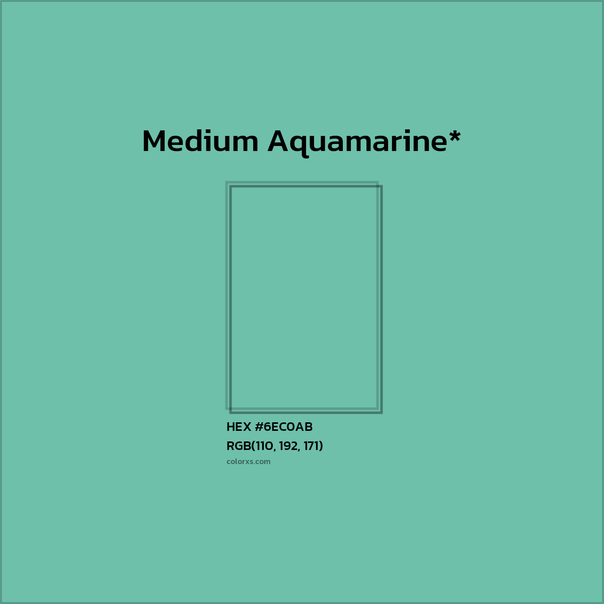 HEX #6EC0AB Color Name, Color Code, Palettes, Similar Paints, Images