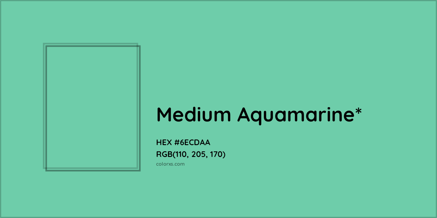 HEX #6ECDAA Color Name, Color Code, Palettes, Similar Paints, Images