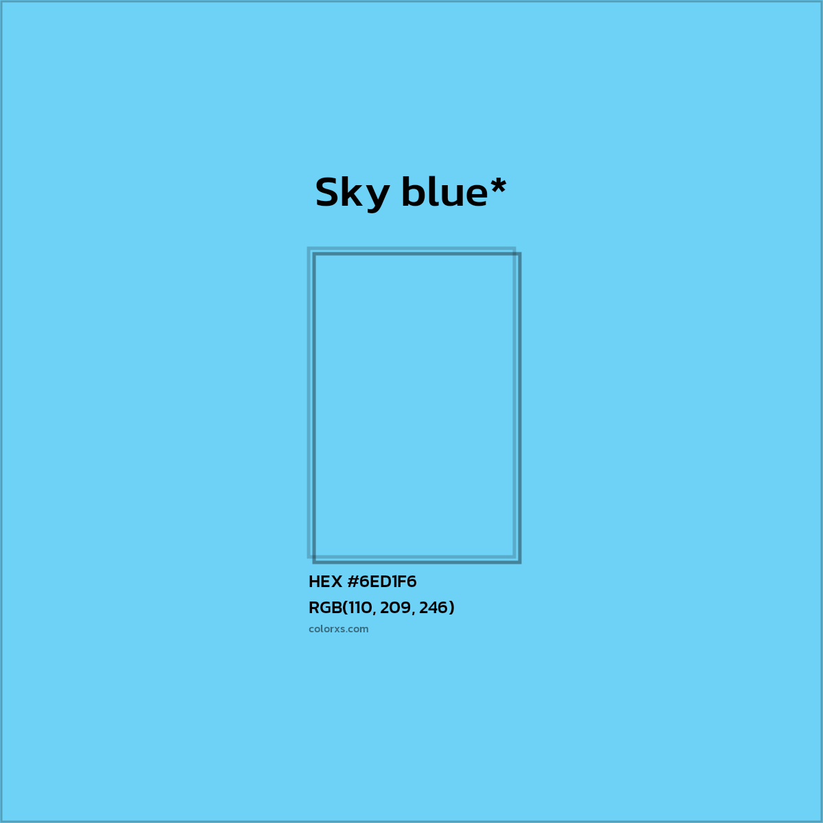 HEX #6ED1F6 Color Name, Color Code, Palettes, Similar Paints, Images