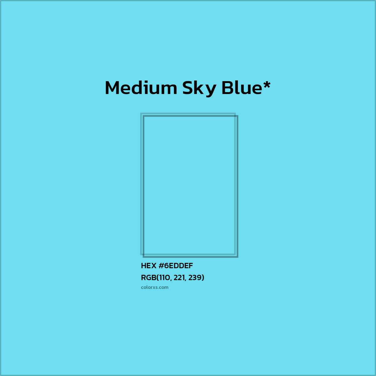 HEX #6EDDEF Color Name, Color Code, Palettes, Similar Paints, Images